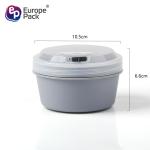 Round mini lunch box refrigerator crisper kitchen bento box plastic PP storage