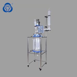 China Agitated Electric Glass Chemical Reactor Liquid Mixing For Chemistry Laboratory factory
