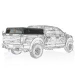 Ford Raptor Pickup Truck Waterproof Steel Canopy with Aluminium Exterior Cover