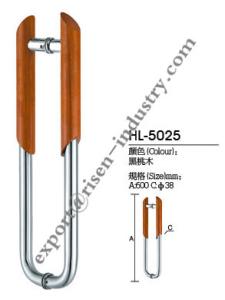 China Stainless steel door handle HL5025, dia38 X 600 factory