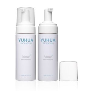 China Customized Logo Cylinder Liquid Soap Bottle 150ml Tight Sealing For Foam Facial Cleanser on sale