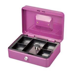 China Mini Metal Cash Box With Key Lock , Colored Saving Money Storage Safes factory