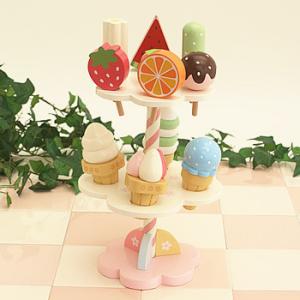 China Simulation Magnetic Ice Cream Wooden Toys Pretend Play Kitchen Food factory