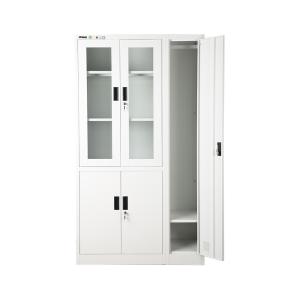China Modern Office Furniture Glass Door Filing Cabinet Powder Painting factory
