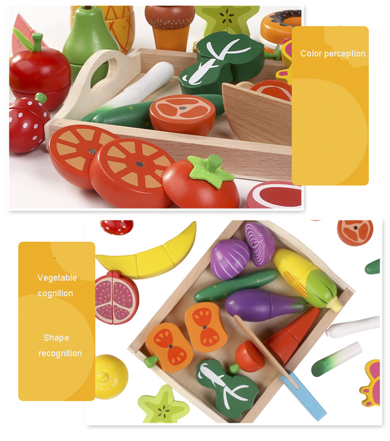 Simulation Kitchen Pretend Toy Wooden Montessori Educational For Kids