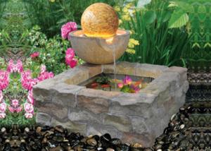 China Graphite Hemispheres Sandstone Brick Garden Fountain factory