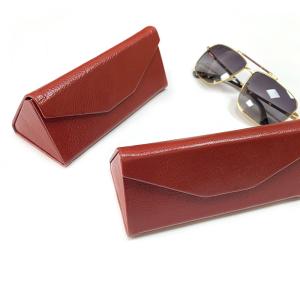 China PU leather folding Eyeglasses Case for Sunglasses reading glasses optical Foldable Holder factory
