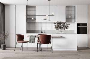 China Custom Modular Garden State Stainless Steel Kitchen Cabinet For Townhouse factory
