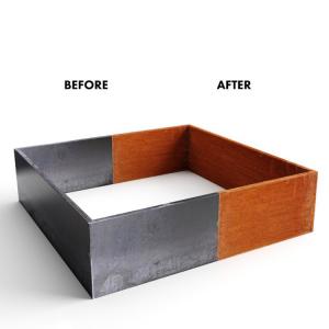 China TUV Corten Steel Raised Garden Bed 65l*65w*30h Cm Custom Painted factory