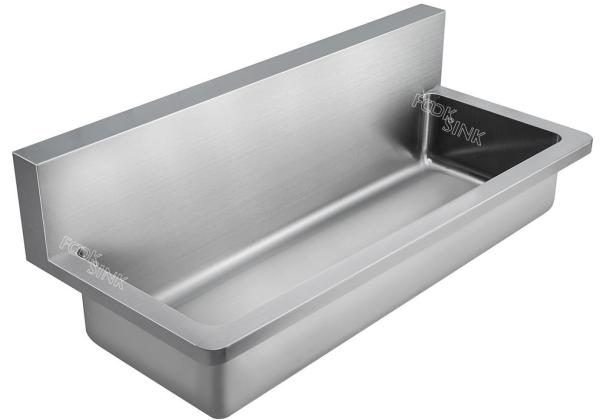 Factory Wall Mounted Hung Single Wash Trough Basin Utility Stainless Steel 304
