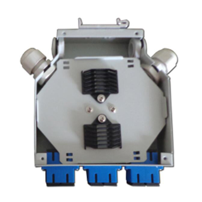 Cold Rolled Steel Plate Fiber Optic Terminal Box 6 Duplex SC Adapter Port