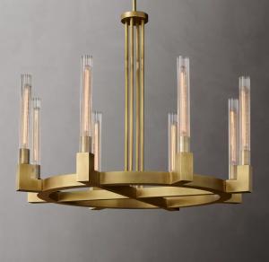 China Antique Bronze Vintage Farmhouse Chandelier With E12 / Candelabra Bulb Base factory