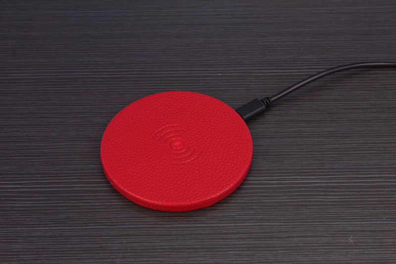 Qi 10W Fast Wireless Charging Pad Premium PU Leather Inductive