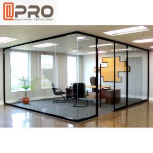 China Aluminum Glass Office Partitions Frosted Glass Partitions Sound Proof factory