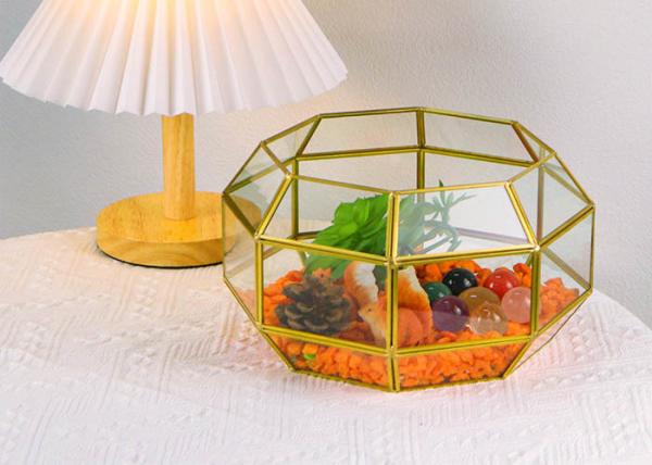 landscape glass artifact garden color stone succulent gold lamp decoration