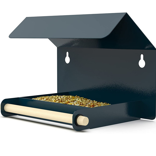 Metal Wall Mounted Garden Bird Feeder Bath House for Feeding Birds and Providing