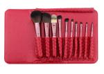 10 Pcs Pink Nylon Hair Professional Makeup Brushes Set For Beginners