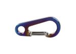 Safety Titanium Camping Parts Titanium Carabiner Climbing D Spring Snap Clip