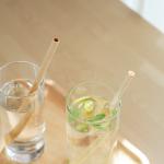 22.5cm Organic Biodegradable Disposable Bamboo Straws Beverage Bubble Boba Tea