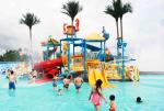 Interactive Fiberglass Water House / Slide Toddler Playground Equipment for