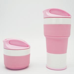 China SGS Collapsible Silicone Coffee Cup 400ml For Camping factory