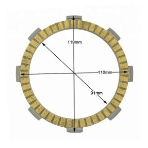 China Paper based Clutch Plate Replacement Motorcycle clutch friction plate Non asbestos for Honda CB125, CG125 factory