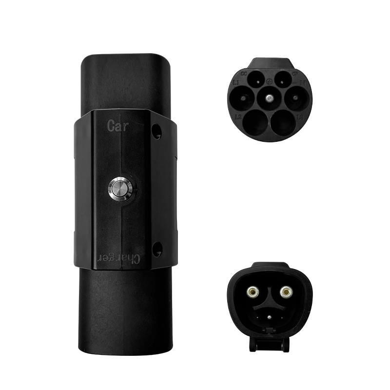 NACS 7KW 32A Tesla EV Charging Adapter Type2 Inlet for European/type2 Cars Standard Tesla to type2 Black