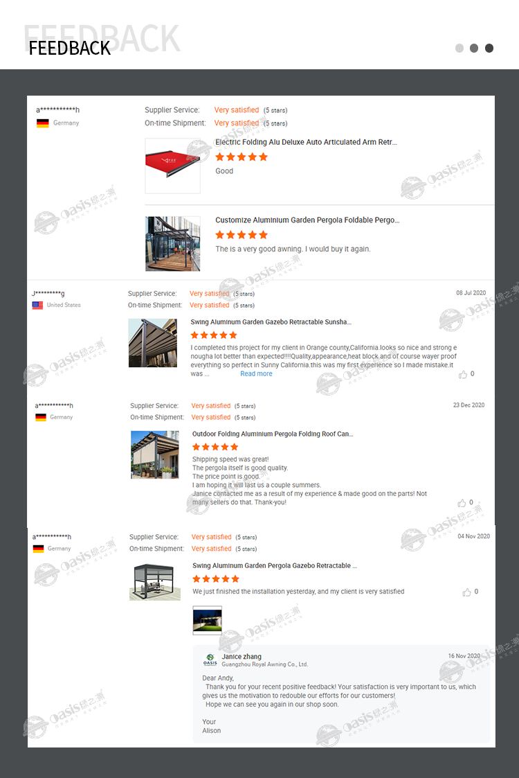 High-End Lightweight Aluminum Frame Awning Quick-Setup Adjustable Sunshade for Outdoor Use Retractable Awning