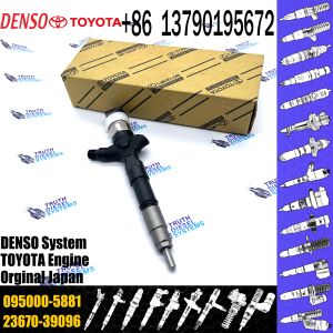 China 095000-5880 100% high quality new common rail injector 23670-30050,23670-39095,23670-39096,095000-5881 for 2KD-FTV factory
