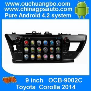 China Ouchuangbo Car GPS 3G Wifi USB DVD Player for Toyota Corolla 2014 Android 4.2 Auto Radio Touch Screen OCB-9002C factory