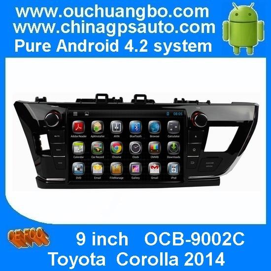Ouchuangbo Car GPS 3G Wifi USB DVD Player for Toyota Corolla 2014 Android 4.2