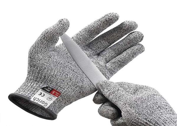 Hppe Liner Cut Proof Work Gloves , Cut Level 5 Safety Gloves For Vegetables