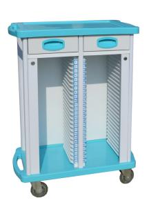China Multifunction Medical Trolleys , Clip Holding Cart With 2 Drawers factory