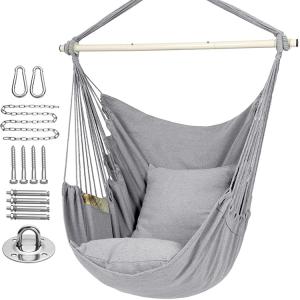 China Park Outdoor Garden Camping Patio Folding Portable Cotton Hanging Rope Hammock Swing Chair factory