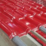 Red Upvc Roof Tiles Synthetic Resin Material Color Coated Roofing Sheet Tile