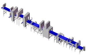 China Auto Freezing Croissant Production Line With 8 Nozzles Depositor 304 Stainless Steel factory