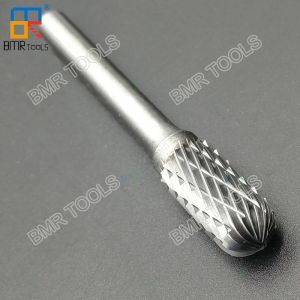 China BMR TOOLS Good Quality 6mm C type Cylinder Radius End Cut tungsten carbide burrs rotary files factory
