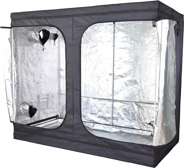 240 x 120 x 200 cm 1680D Reflective Oxford Mylar Hydroponic Tent Lightproof and