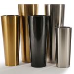Height 1100mm Cone Stainless Steel Planter For Public Place Decorate