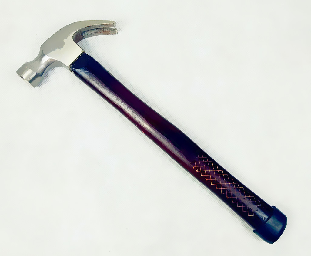 8OZ Size Forged Carbon Steel Materials Claw Hammer With Color Painted Wooden Handle (C0407)
