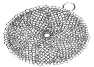 China Kitchen Round 316l Chainmail Scrubber For Cast Iron Cookware With No Rust factory