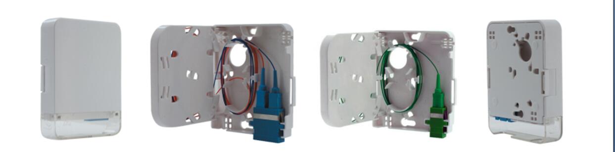 Customized Fiber Optic Termination Box 1 Core 2 Core ABS PC Materials