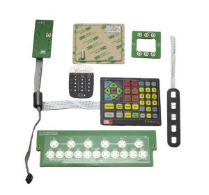 China Thin and Lightweight Flat Membrane Switch Silkscreen Printing -30C- 80C Current Rating 50mA-100mA factory