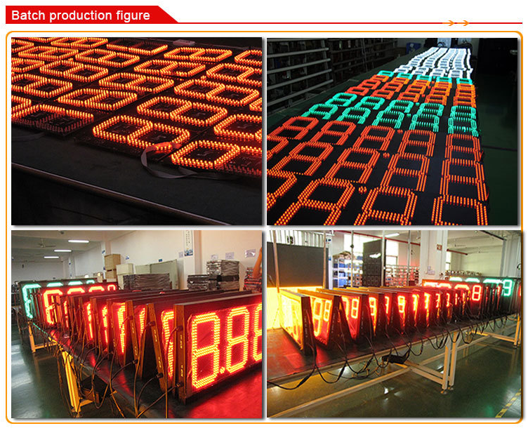 8000cd/m2 High Brightness Other Pixel Pitch IP65 LED Gas Sign 8.88 for Outdoor Display