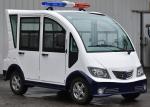 Pure White 4 Seats Electric Patrol Car With Rear Mini Cargo Box