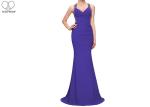 Sweetheart Royal Blue Mermaid Prom Dresses Sleeveless Back Hollow Special Pleats