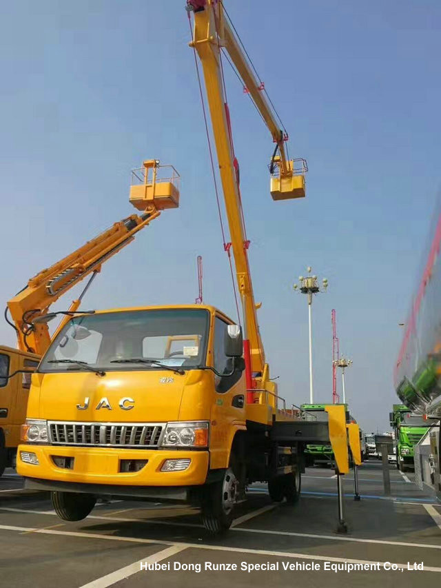 Hydraulic Rising Truck Mounted Aerial Platform , 16-18 Meter High Altitude Trucks