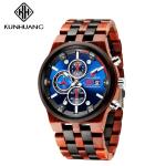 Commemorative Auto Date Face 30meters Wooden Quartz Watch