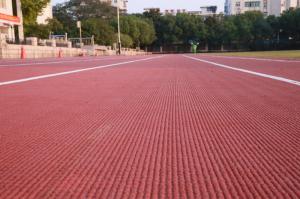 China IAAF Prefabricated System Athletic Track Prefabricated Rubber Running Track Red factory
