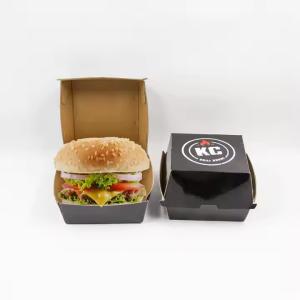 China eco-friendly and recyclable hamburger box wholesale customized food grade white cardboard factory